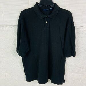 Basic Editions cotton blend Classic Black Polo Shirt size large